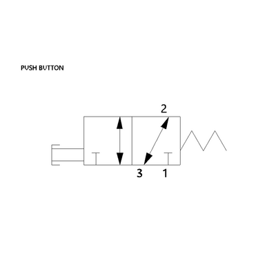 0820400004 NUMATICS/AVENTICS MECHANICAL VALVE<BR>AP SERIES 3/2 SPR RTN 1/4" G (PUSHBUTTON)